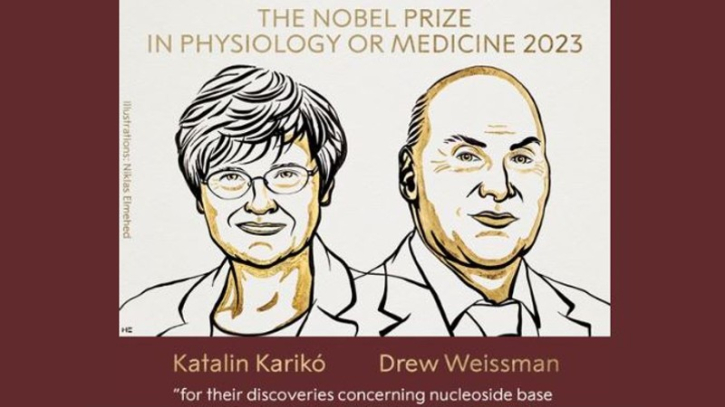 Kariko, Weissman win Nobel for mRNA Covid vaccines Kariko, Weissman win Nobel for mRNA Covid vaccines