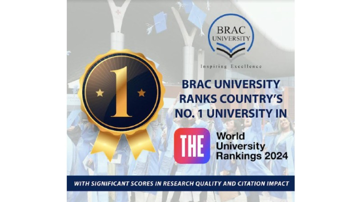 BRAC University ranks country’s no. 1 University in Times Higher Education (THE) World University Rankings 2024