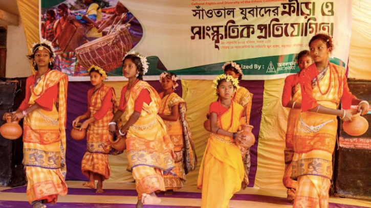 Sports competition, cultural program for santal youth men and Women held in Gobindaganj